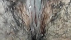 Indian hairy closeup clit wet